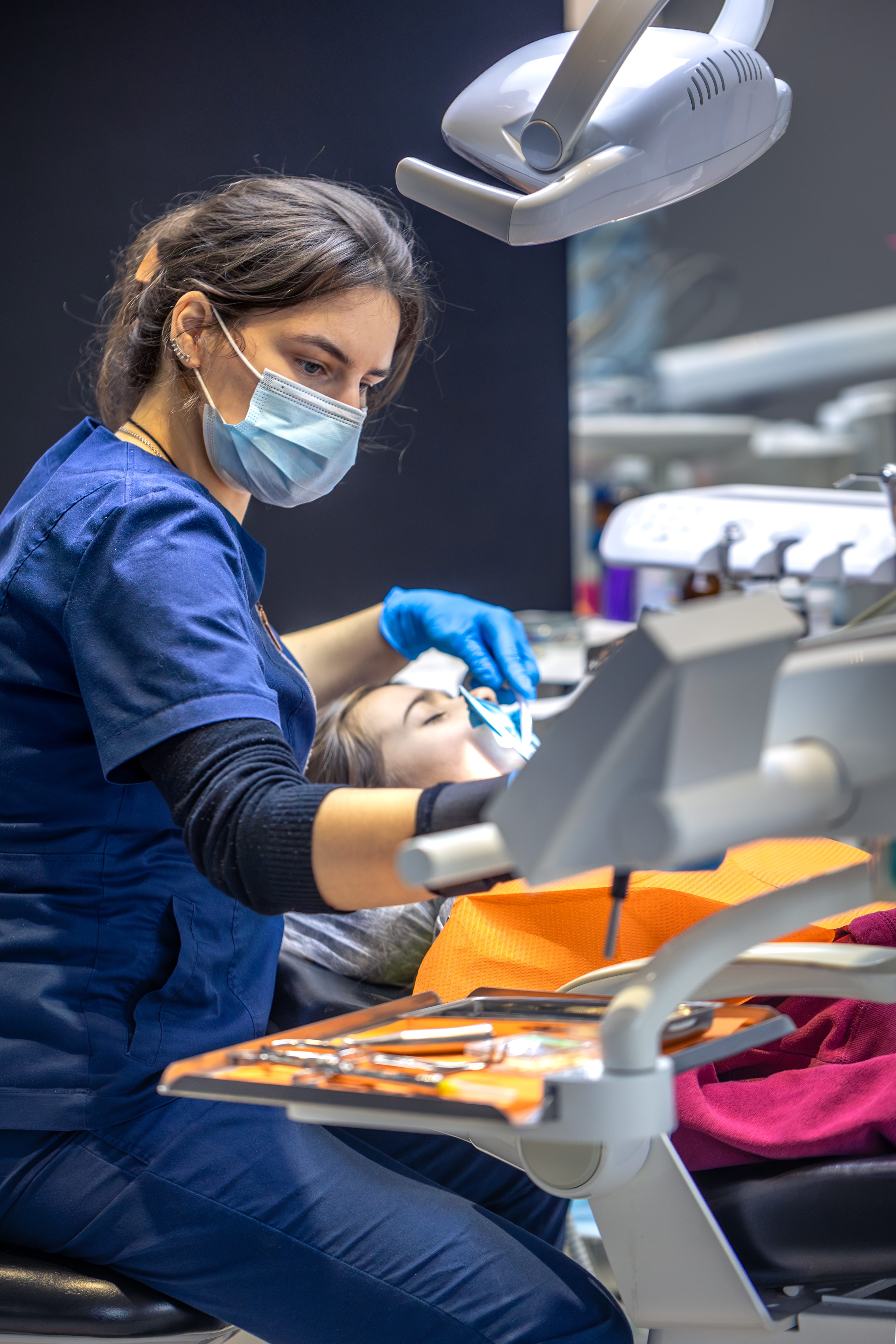 Woman concerned about dental health
